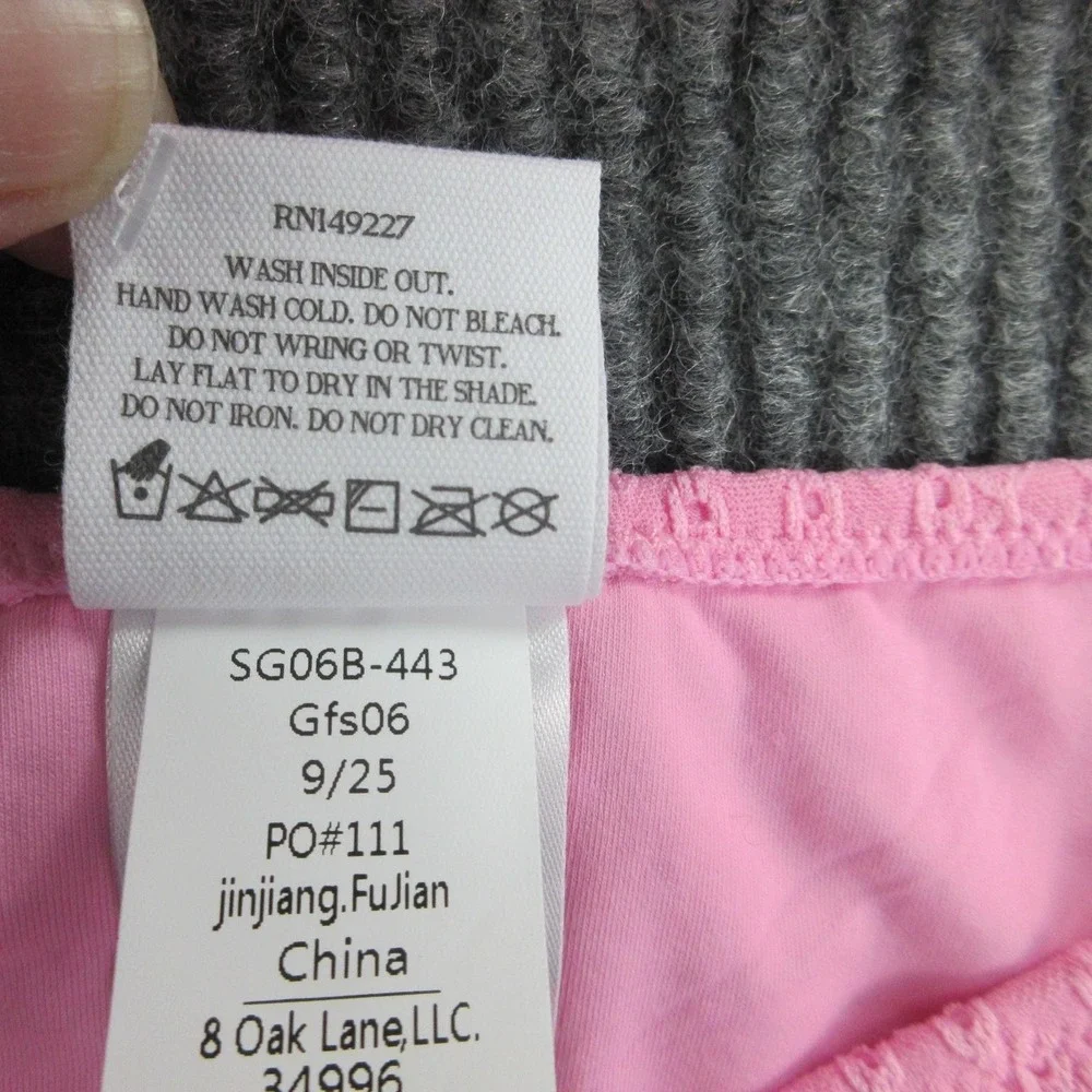 Shade Critters Swim Set Girls 8 Pink Bralette Bikini Lined Geometric NWT